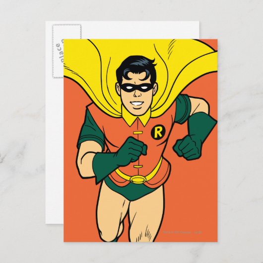 Carte Postale Robin en cours d'exécution (Devant / Derrière)