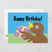 Carte postale Robin Happy Birthday (Devant / Derrière)