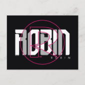 Carte Postale Robin Hi-Tech Nom Graphique (Devant)