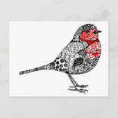 Carte Postale Robin rouge (Devant)