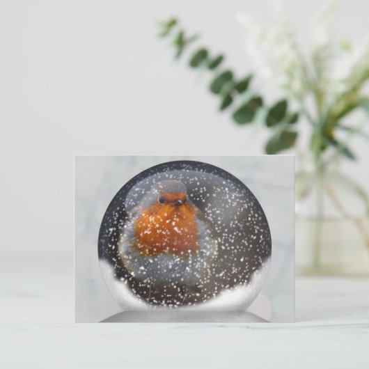 Carte postale Robin Snowglobe (Debout devant)