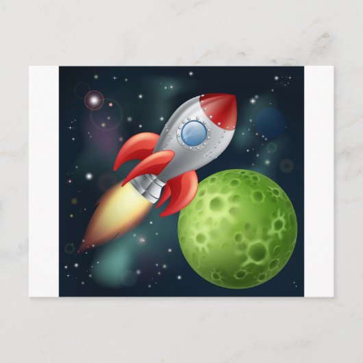 Carte Postale Robinet de dessin animé dans l'espace (Devant)