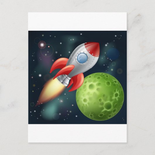 Carte Postale Robinet de dessin animé dans l'espace (Devant)