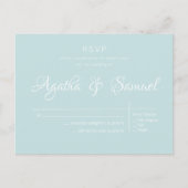 Carte Postale Robins Faire-part de mariage classique bleu oeuf R (Devant)