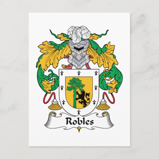 Carte Postale Robles Family Crest (Devant)
