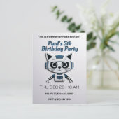Carte Postale Robo Chat Anniversaire Feline Fun (Debout devant)