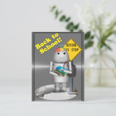 Carte Postale Robo-x9 à l'arrêt de bus scolaire (Debout devant)