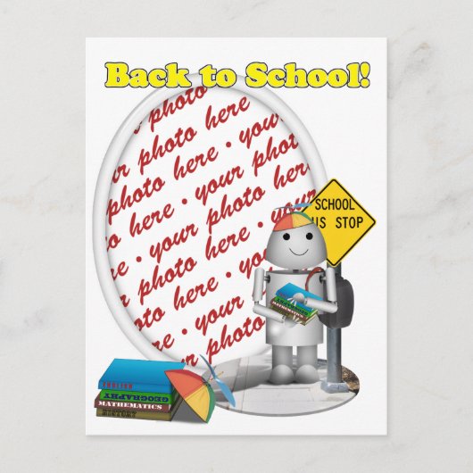 Carte Postale Robo-x9 Goes Back to School Photo Frame (Devant)