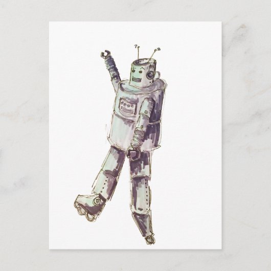 Carte Postale robot (Devant)