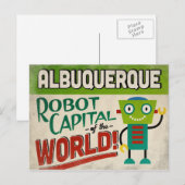Carte Postale Robot Albuquerque - Vintage amusant (Devant / Derrière)