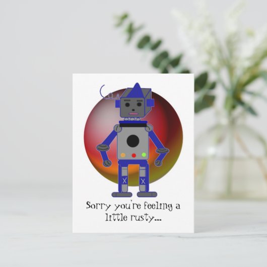 Carte Postale Robot : ça va (Debout devant)