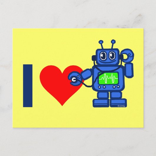 Carte Postale robot cardiaque (Devant)
