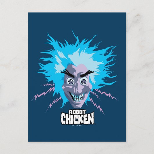 Carte Postale Robot chicken Scientist Head Graphic (Devant)