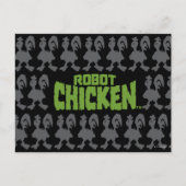 Carte Postale Robot Chicken Silhouette Pattern (Devant)
