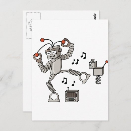 Carte Postale Robot dansant (Devant / Derrière)