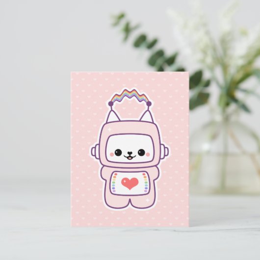Carte Postale Robot de chat mignon (Debout devant)
