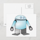 Carte Postale Robot de dessin animé (Devant / Derrière)