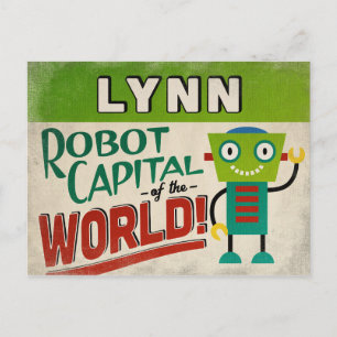 Carte Postale Robot de Lynn Massachusetts - Drôle Vintage