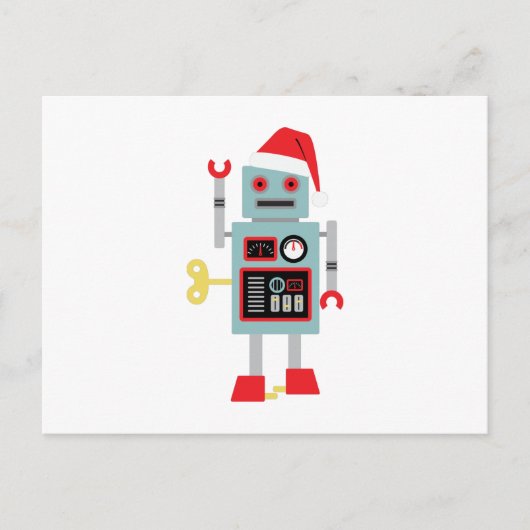 Carte Postale Robot de Noël (Devant)