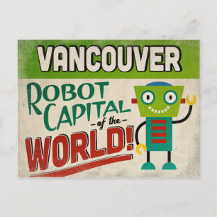 Carte Postale Robot de Vancouver Washington - Vintage amusant