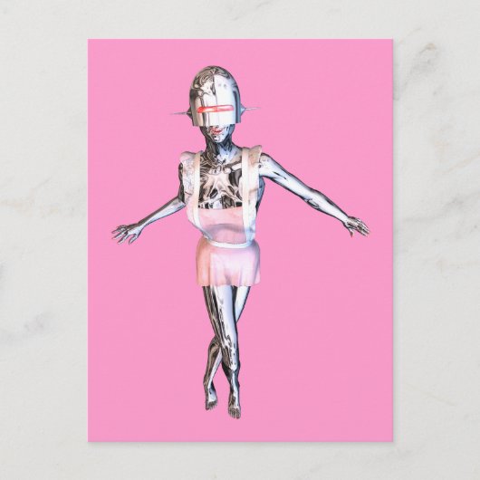 Carte Postale robot domestique (Devant)