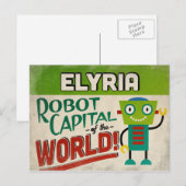 Carte Postale Robot Elyria Ohio - Vintage amusant (Devant / Derrière)