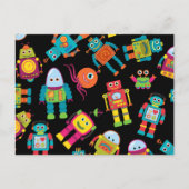 Carte Postale Robot Enfants Coloré (Devant)