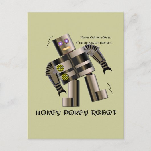 Carte Postale Robot Hokey Pokey (Devant)