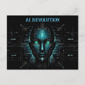 Carte Postale Robot intelligence artificielle imaginaire science (Devant)