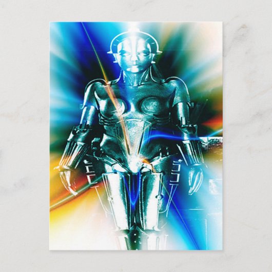 Carte Postale Robot léger étoile (Devant)