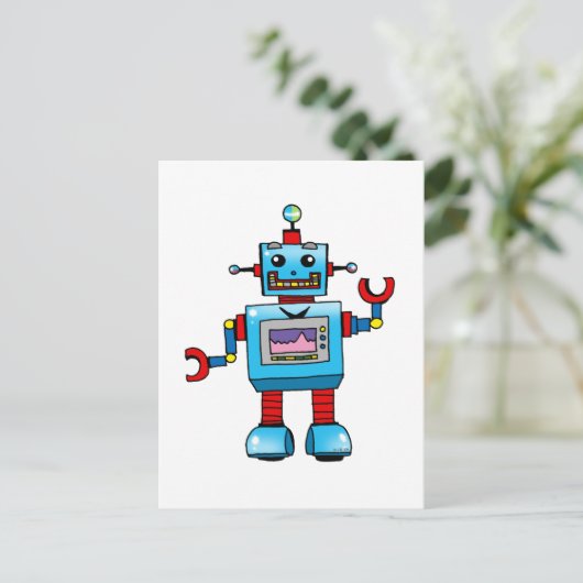 Carte Postale Robot mignon (Debout devant)