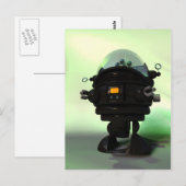 Carte postale Robot Planet Toy Cute (Devant / Derrière)