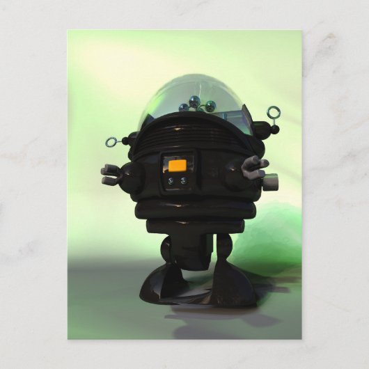 Carte postale Robot Planet Toy Cute (Devant)