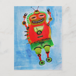 Carte Postale ROBOT Pop ART