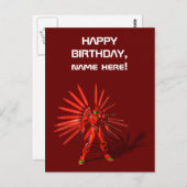 Carte Postale Robot Red Mecha (Devant / Derrière)