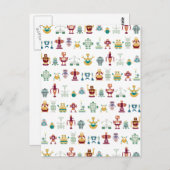 Carte postale robot Retro (Devant / Derrière)