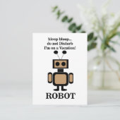 Carte Postale Robot Robotique Drôle (Debout devant)
