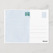 carte postale robot rouge vintage (Dos)