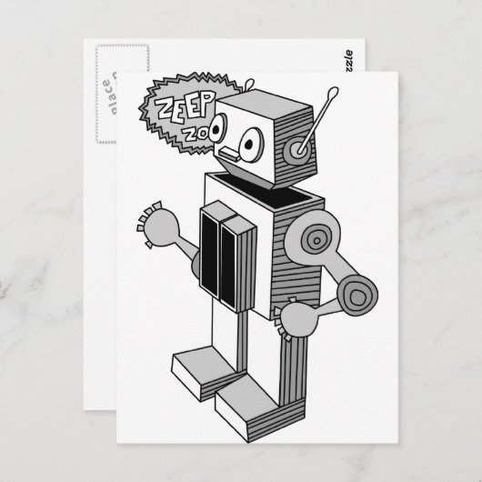 Carte Postale Robot Zeep Zop (Devant / Derrière)