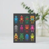 Carte Postale Roboter Geschenk Robotik Retro Spielzeug Spaß (Debout devant)