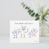 Carte Postale Robots Jazz Hands and Dance (Debout devant)