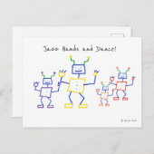 Carte Postale Robots Jazz Hands and Dance (Devant / Derrière)