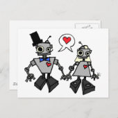Carte Postale robots mariages (Devant / Derrière)