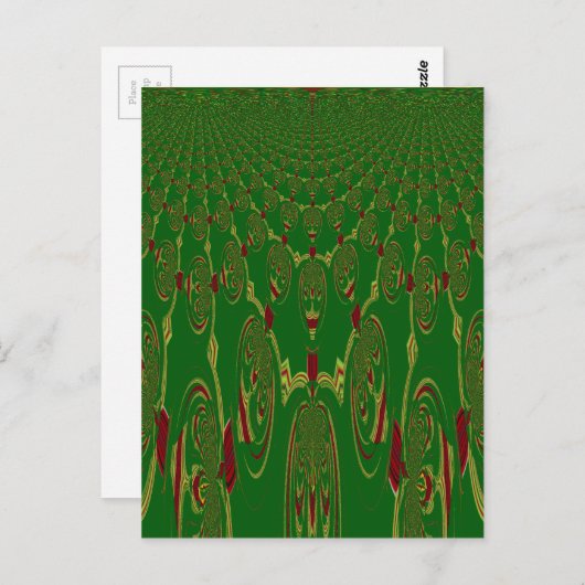 Carte Postale Robots verts (Devant / Derrière)