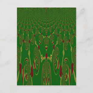Carte Postale Robots verts