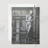 Carte Postale Robotwoman (Devant / Derrière)