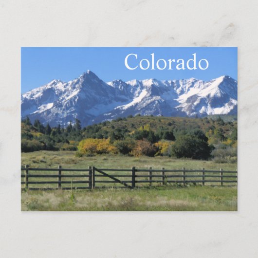 Carte postale robuste Snown Automne Colorado (Devant)