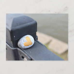 Carte Postale Roche Coeur Or Cute