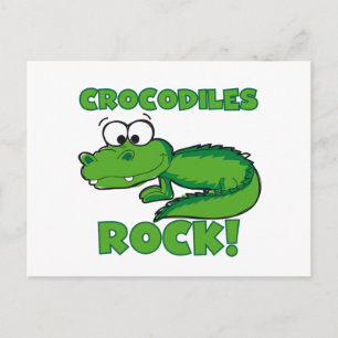 Carte Postale Roche de crocodiles
