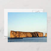 Carte Postale Roche de Perce, formation de roche de Gaspé, (Devant / Derrière)